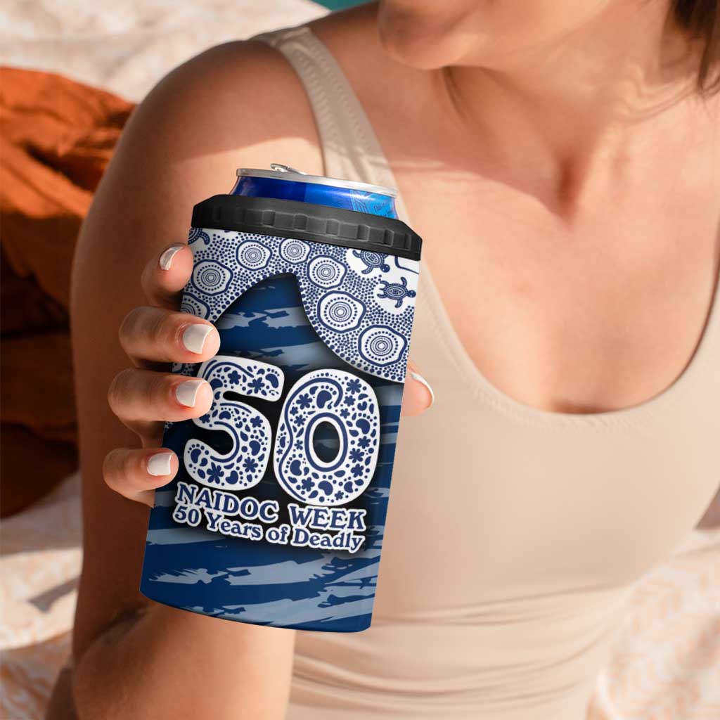 Geelong Cats NAIDOC Week 2026 4 in 1 Can Cooler Tumbler Australian Aboriginal Dot Art Dreamtime Pattern Style