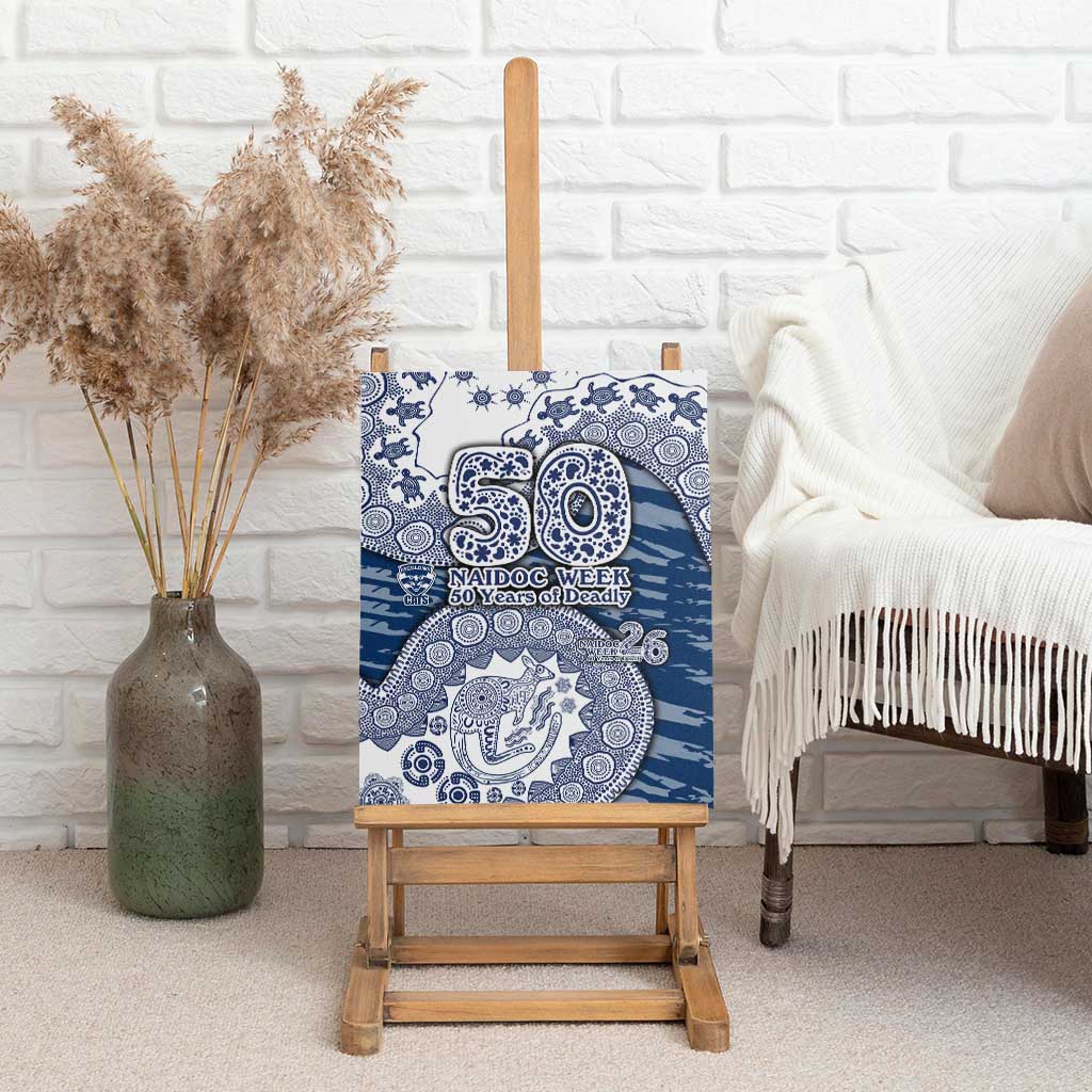 Geelong Cats NAIDOC Week 2026 Canvas Wall Art Australian Aboriginal Dot Art Dreamtime Pattern Style