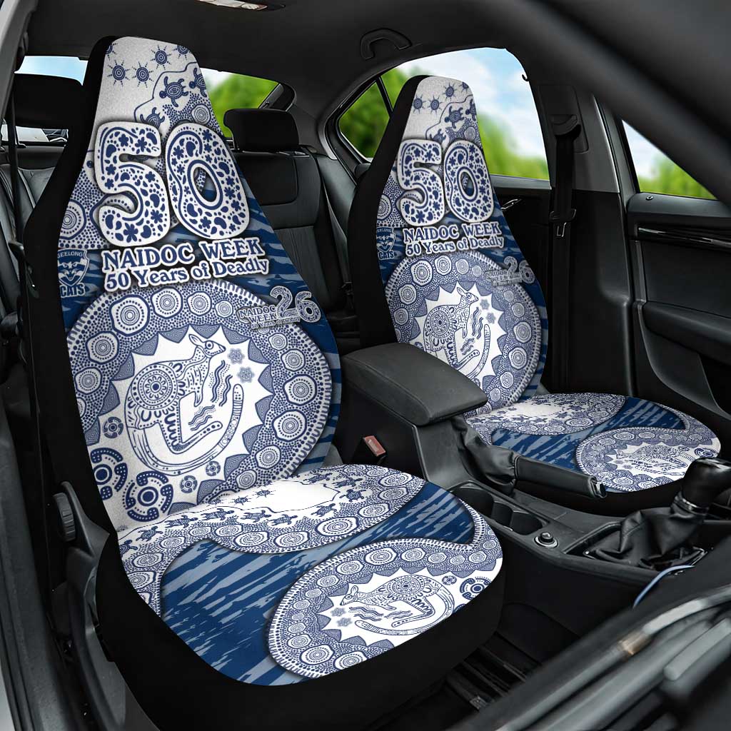 Geelong Cats NAIDOC Week 2026 Car Seat Cover Australian Aboriginal Dot Art Dreamtime Pattern Style
