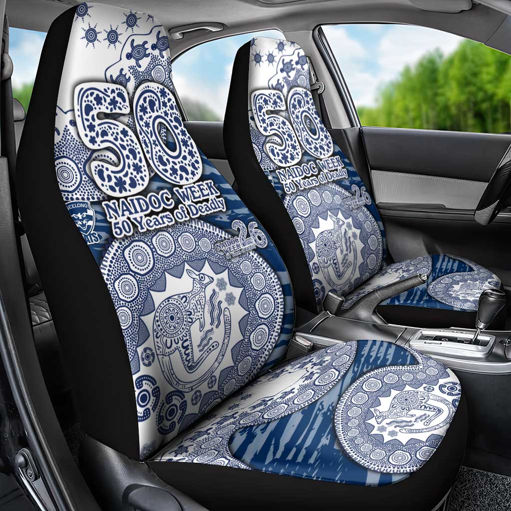 Geelong Cats NAIDOC Week 2026 Car Seat Cover Australian Aboriginal Dot Art Dreamtime Pattern Style
