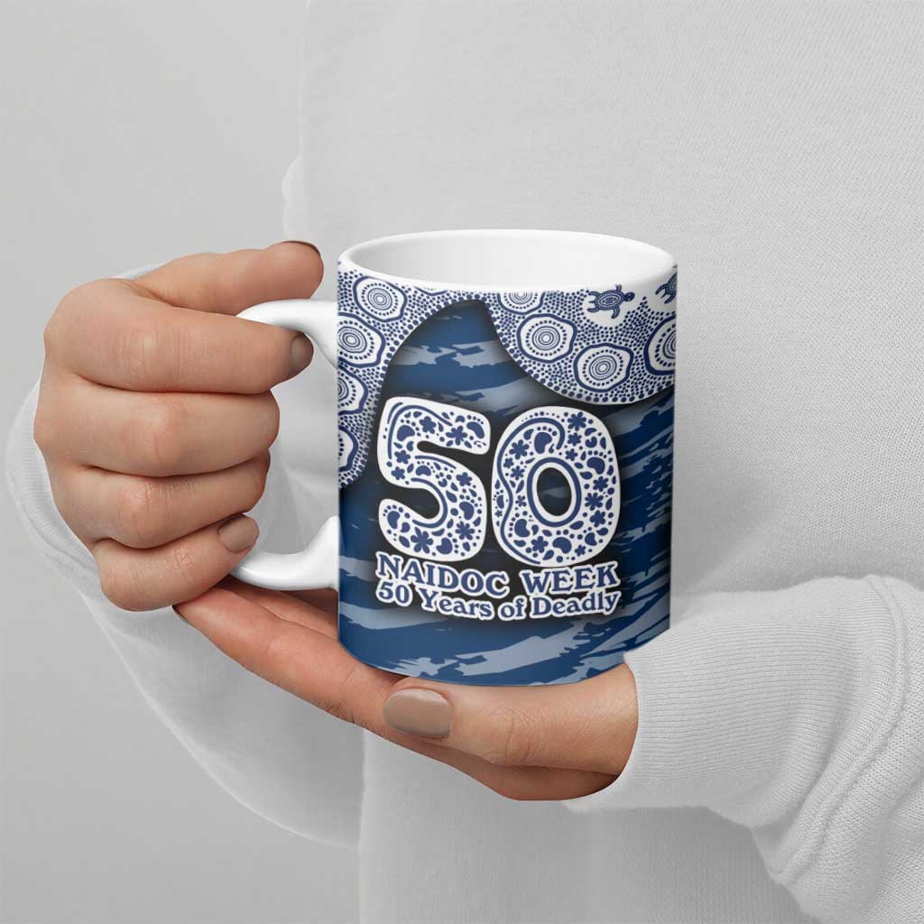 Geelong Cats NAIDOC Week 2026 Ceramic Mug Australian Aboriginal Dot Art Dreamtime Pattern Style