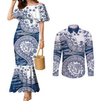Geelong Cats NAIDOC Week 2026 Couples Matching Mermaid Dress and Long Sleeve Button Shirt Australian Aboriginal Dot Art Dreamtime Pattern Style