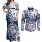 Geelong Cats NAIDOC Week 2026 Couples Matching Off Shoulder Maxi Dress and Long Sleeve Button Shirt Australian Aboriginal Dot Art Dreamtime Pattern Style