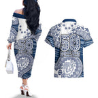 Geelong Cats NAIDOC Week 2026 Couples Matching Off The Shoulder Long Sleeve Dress and Hawaiian Shirt Australian Aboriginal Dot Art Dreamtime Pattern Style