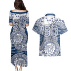 Geelong Cats NAIDOC Week 2026 Couples Matching Puletasi and Hawaiian Shirt Australian Aboriginal Dot Art Dreamtime Pattern Style