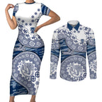 Geelong Cats NAIDOC Week 2026 Couples Matching Short Sleeve Bodycon Dress and Long Sleeve Button Shirt Australian Aboriginal Dot Art Dreamtime Pattern Style