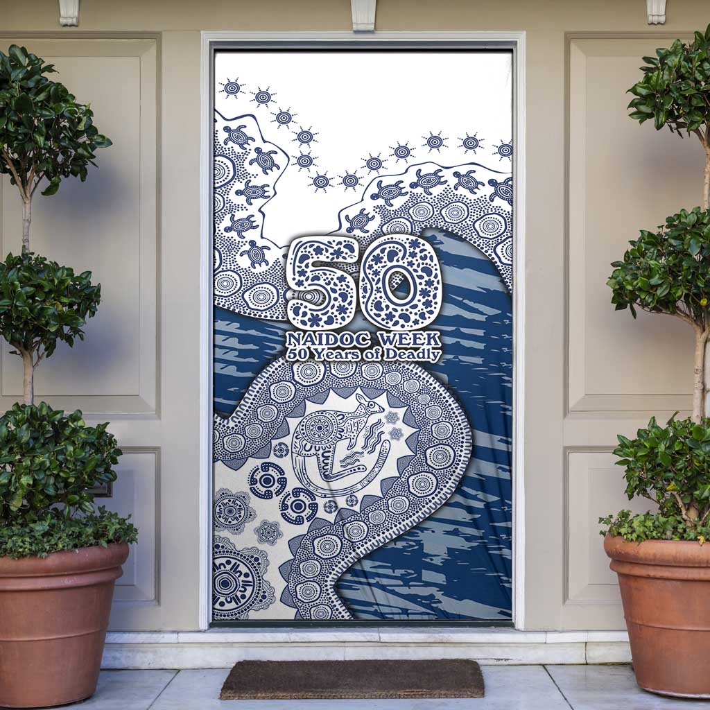 Geelong Cats NAIDOC Week 2026 Door Cover Australian Aboriginal Dot Art Dreamtime Pattern Style