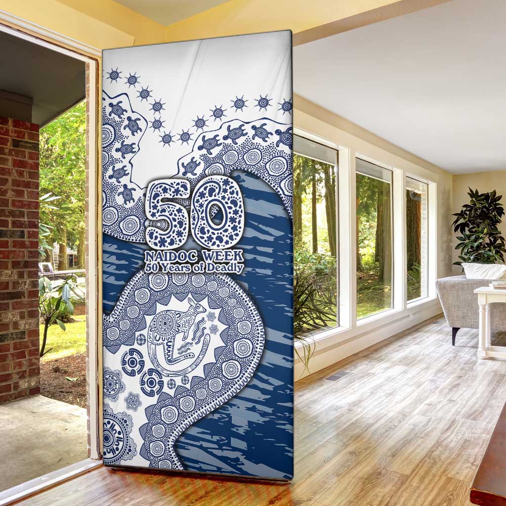 Geelong Cats NAIDOC Week 2026 Door Cover Australian Aboriginal Dot Art Dreamtime Pattern Style