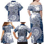 Geelong Cats NAIDOC Week 2026 Family Matching Off Shoulder Maxi Dress and Hawaiian Shirt Australian Aboriginal Dot Art Dreamtime Pattern Style