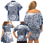 Geelong Cats NAIDOC Week 2026 Family Matching Off Shoulder Short Dress and Hawaiian Shirt Australian Aboriginal Dot Art Dreamtime Pattern Style