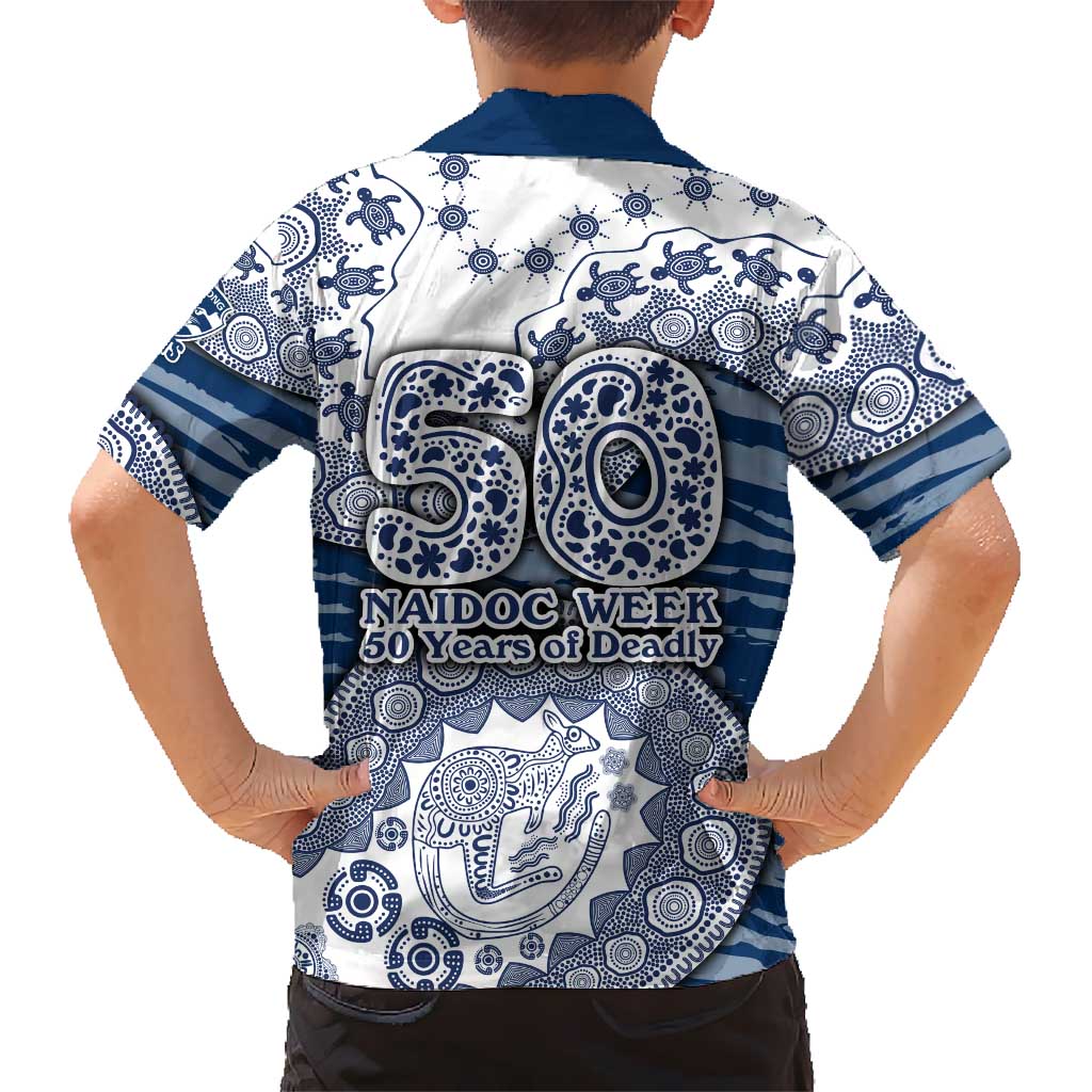 Geelong Cats NAIDOC Week 2026 Family Matching Tank Maxi Dress and Hawaiian Shirt Australian Aboriginal Dot Art Dreamtime Pattern Style