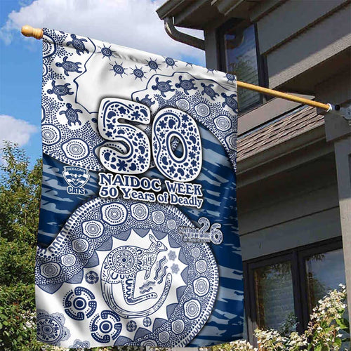 Geelong Cats NAIDOC Week 2026 Garden Flag Australian Aboriginal Dot Art Dreamtime Pattern Style