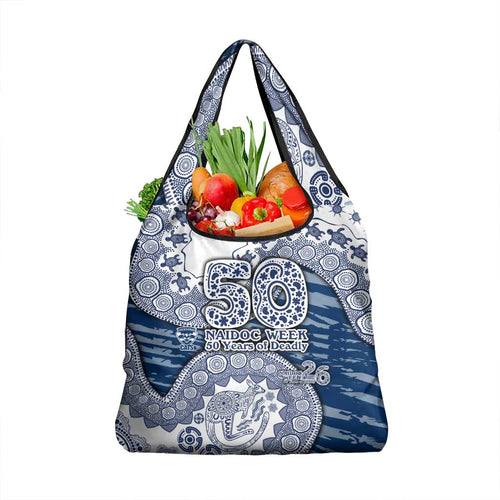 Geelong Cats NAIDOC Week 2026 Grocery Bag Australian Aboriginal Dot Art Dreamtime Pattern Style