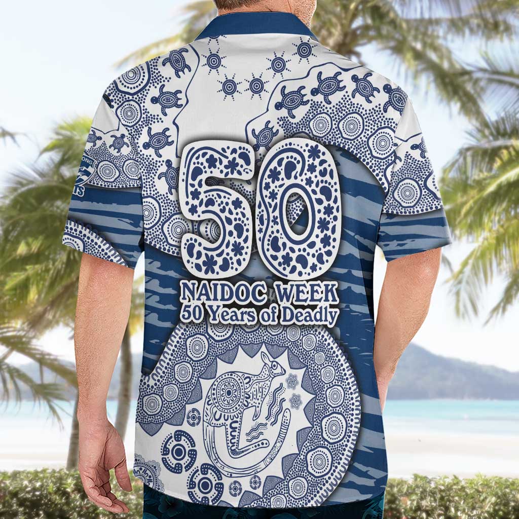 Geelong Cats NAIDOC Week 2026 Hawaiian Shirt Australian Aboriginal Dot Art Dreamtime Pattern Style