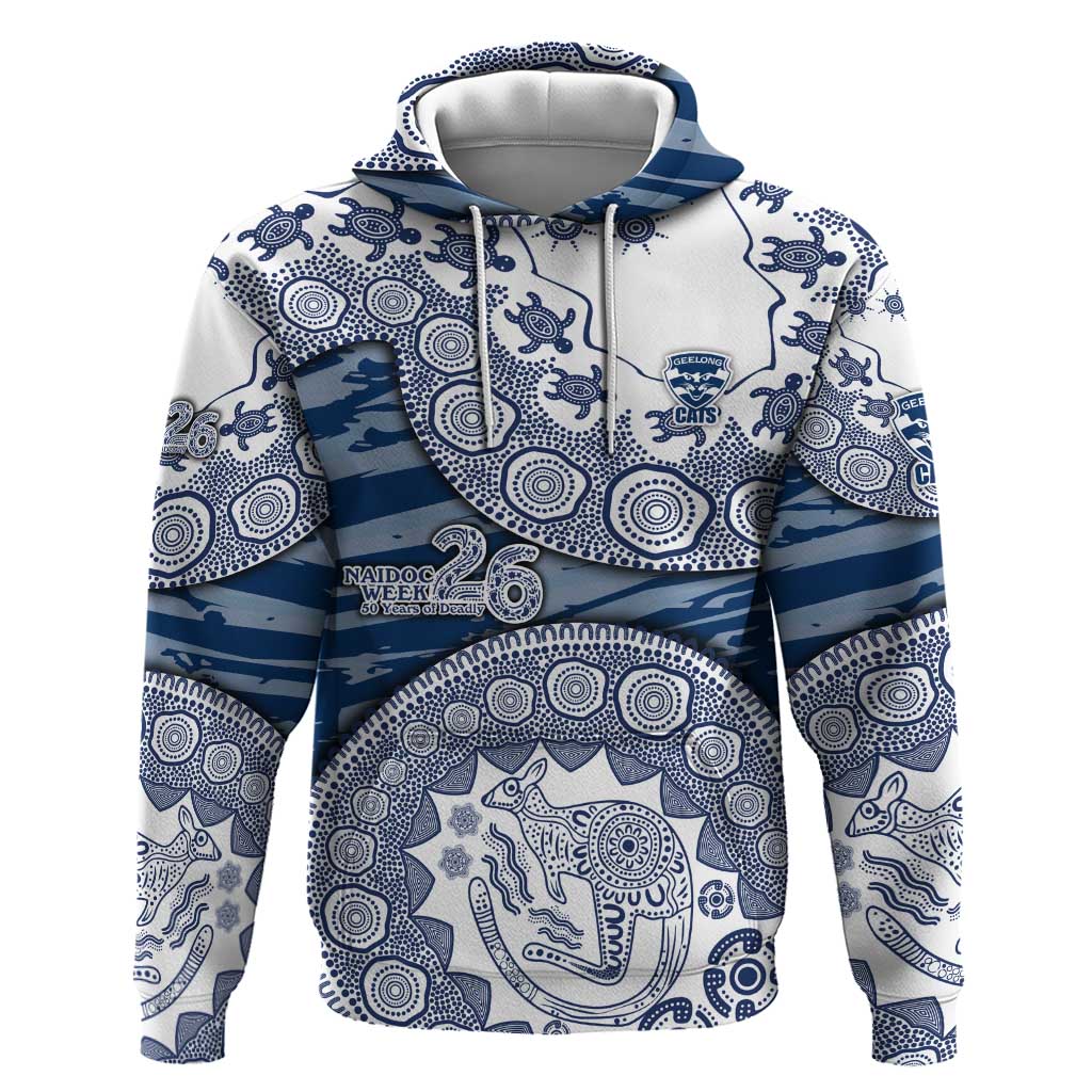 Geelong Cats NAIDOC Week 2026 Hoodie Australian Aboriginal Dot Art Dreamtime Pattern Style