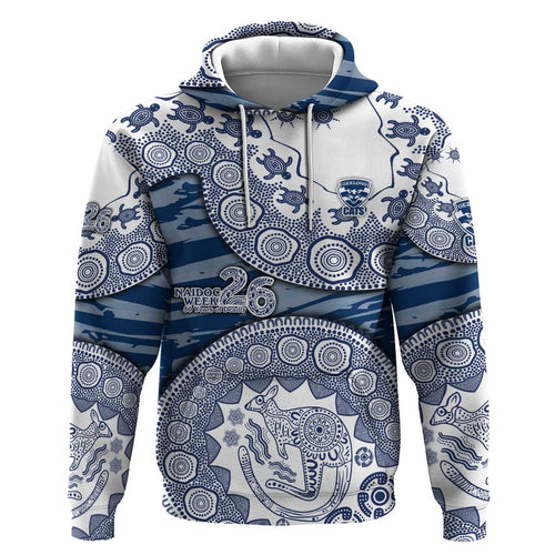 Geelong Cats NAIDOC Week 2026 Hoodie Australian Aboriginal Dot Art Dreamtime Pattern Style