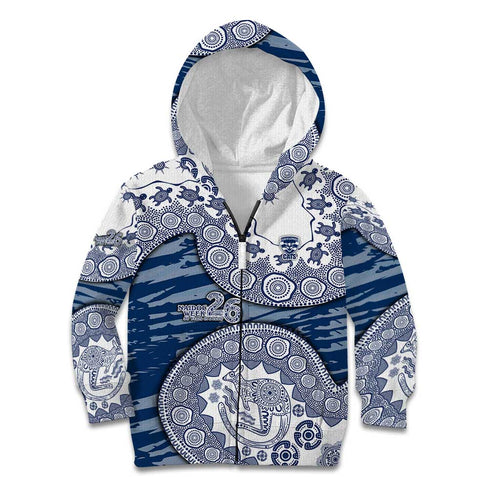 Geelong Cats NAIDOC Week 2026 Kid Hoodie Australian Aboriginal Dot Art Dreamtime Pattern Style