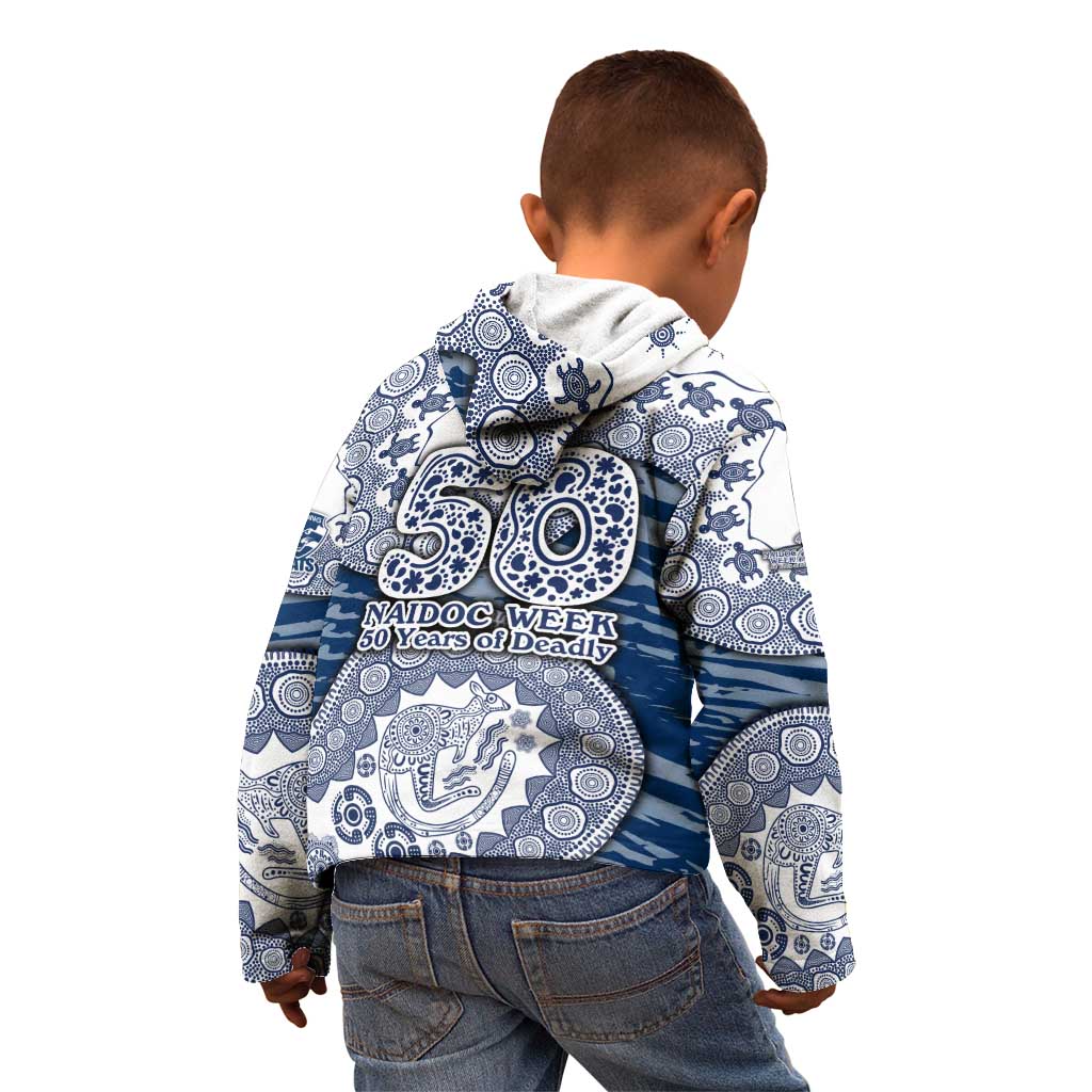 Geelong Cats NAIDOC Week 2026 Kid Hoodie Australian Aboriginal Dot Art Dreamtime Pattern Style