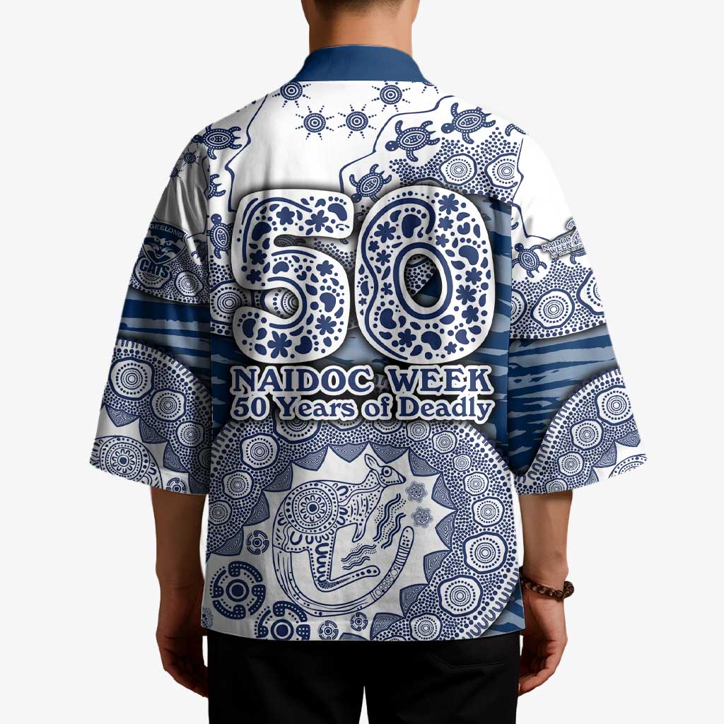 Geelong Cats NAIDOC Week 2026 Kimono Australian Aboriginal Dot Art Dreamtime Pattern Style