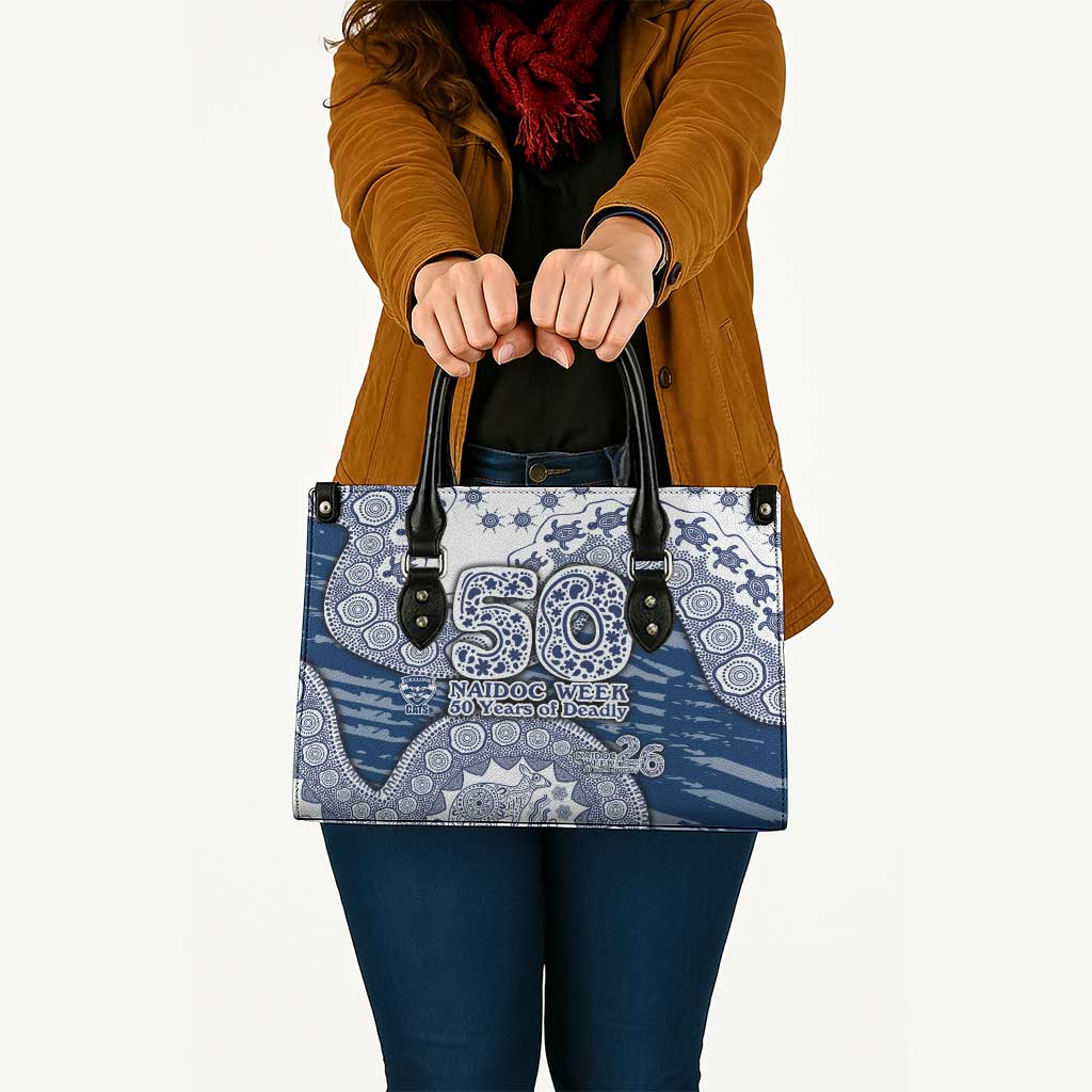 Geelong Cats NAIDOC Week 2026 Leather Bag Australian Aboriginal Dot Art Dreamtime Pattern Style