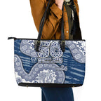 Geelong Cats NAIDOC Week 2026 Leather Tote Bag Australian Aboriginal Dot Art Dreamtime Pattern Style