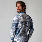 Geelong Cats NAIDOC Week 2026 Long Sleeve Polo Shirt Australian Aboriginal Dot Art Dreamtime Pattern Style