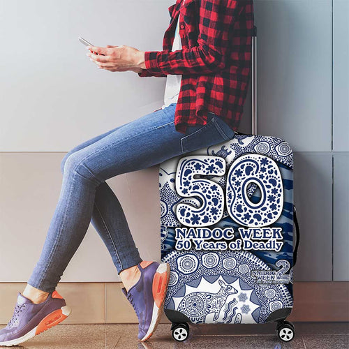 Geelong Cats NAIDOC Week 2026 Luggage Cover Australian Aboriginal Dot Art Dreamtime Pattern Style