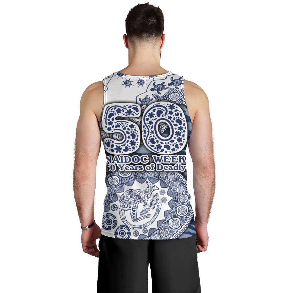 Geelong Cats NAIDOC Week 2026 Men Tank Top Australian Aboriginal Dot Art Dreamtime Pattern Style