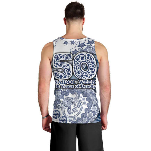 Geelong Cats NAIDOC Week 2026 Men Tank Top Australian Aboriginal Dot Art Dreamtime Pattern Style