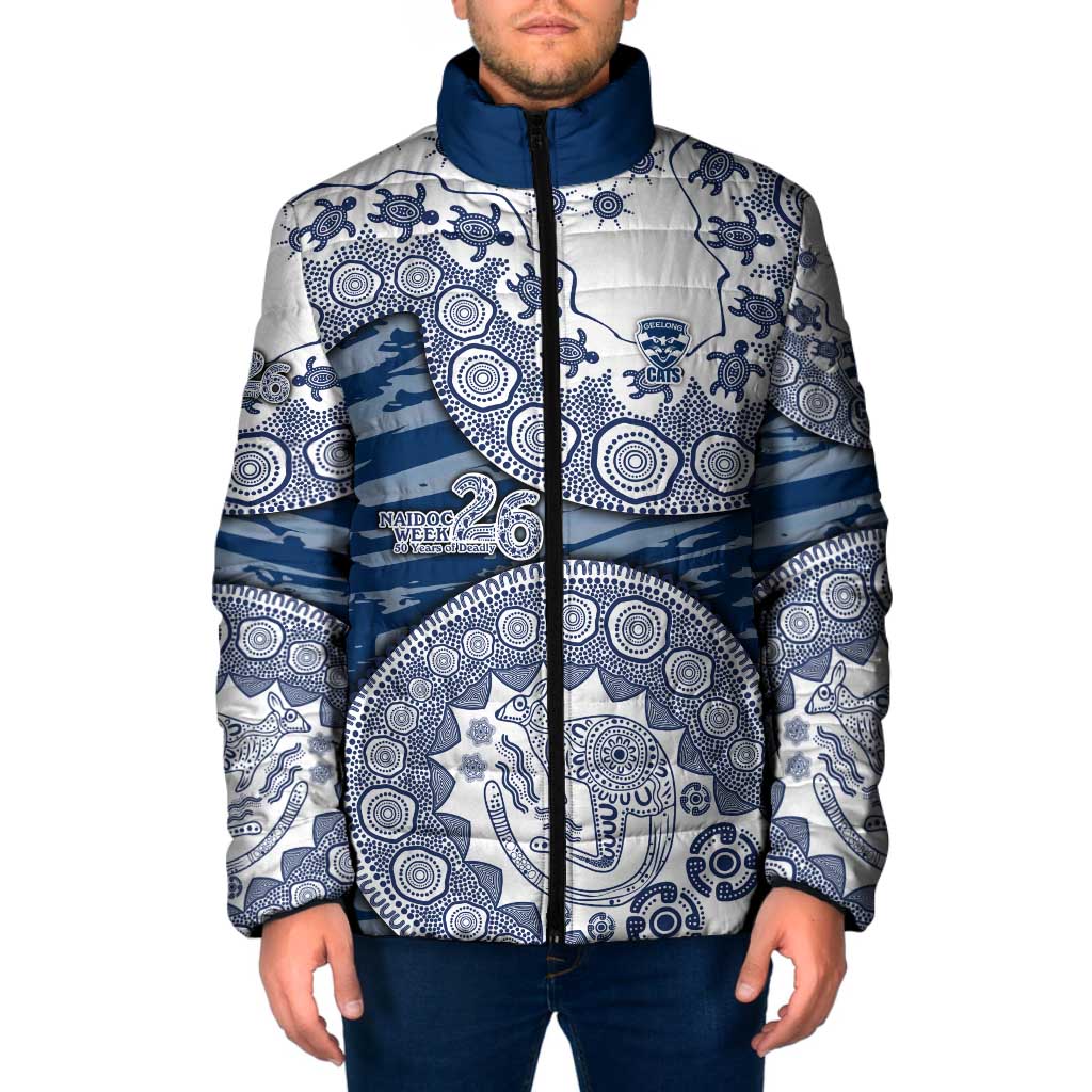 Geelong Cats NAIDOC Week 2026 Padded Jacket Australian Aboriginal Dot Art Dreamtime Pattern Style