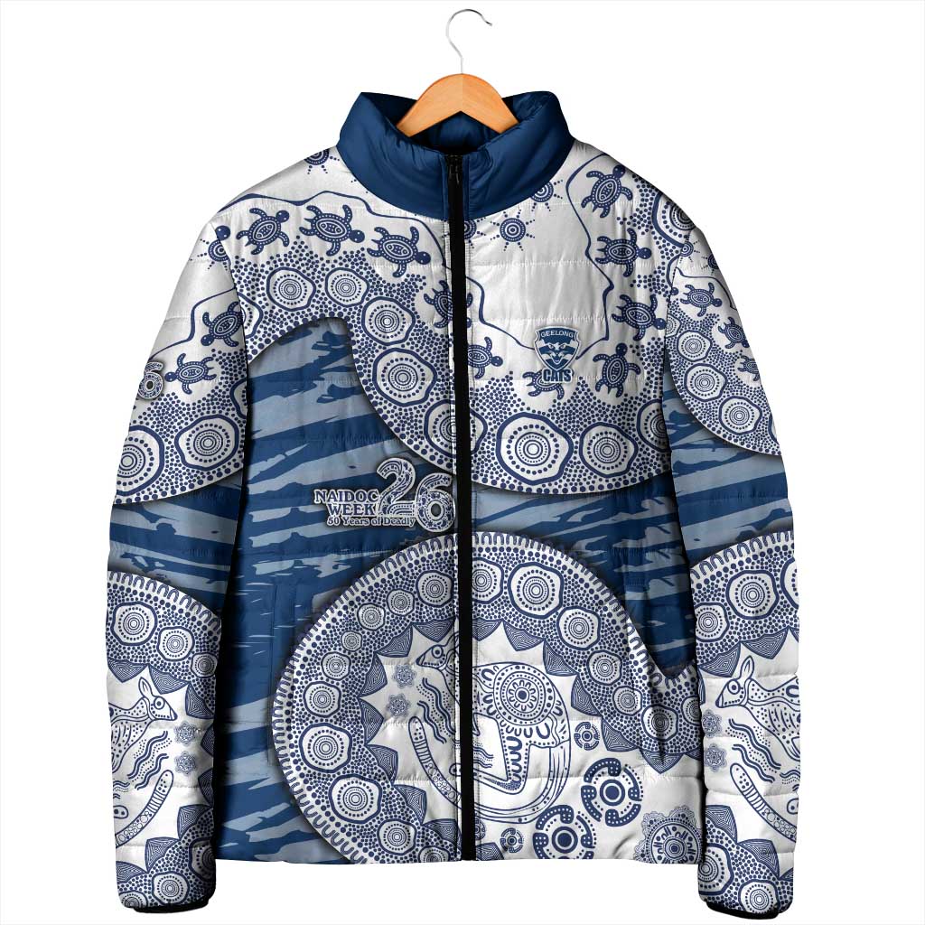 Geelong Cats NAIDOC Week 2026 Padded Jacket Australian Aboriginal Dot Art Dreamtime Pattern Style