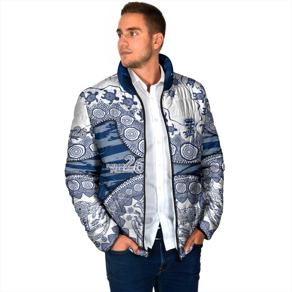 Geelong Cats NAIDOC Week 2026 Padded Jacket Australian Aboriginal Dot Art Dreamtime Pattern Style