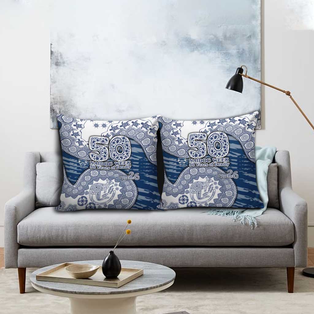 Geelong Cats NAIDOC Week 2026 Pillow Cover Australian Aboriginal Dot Art Dreamtime Pattern Style