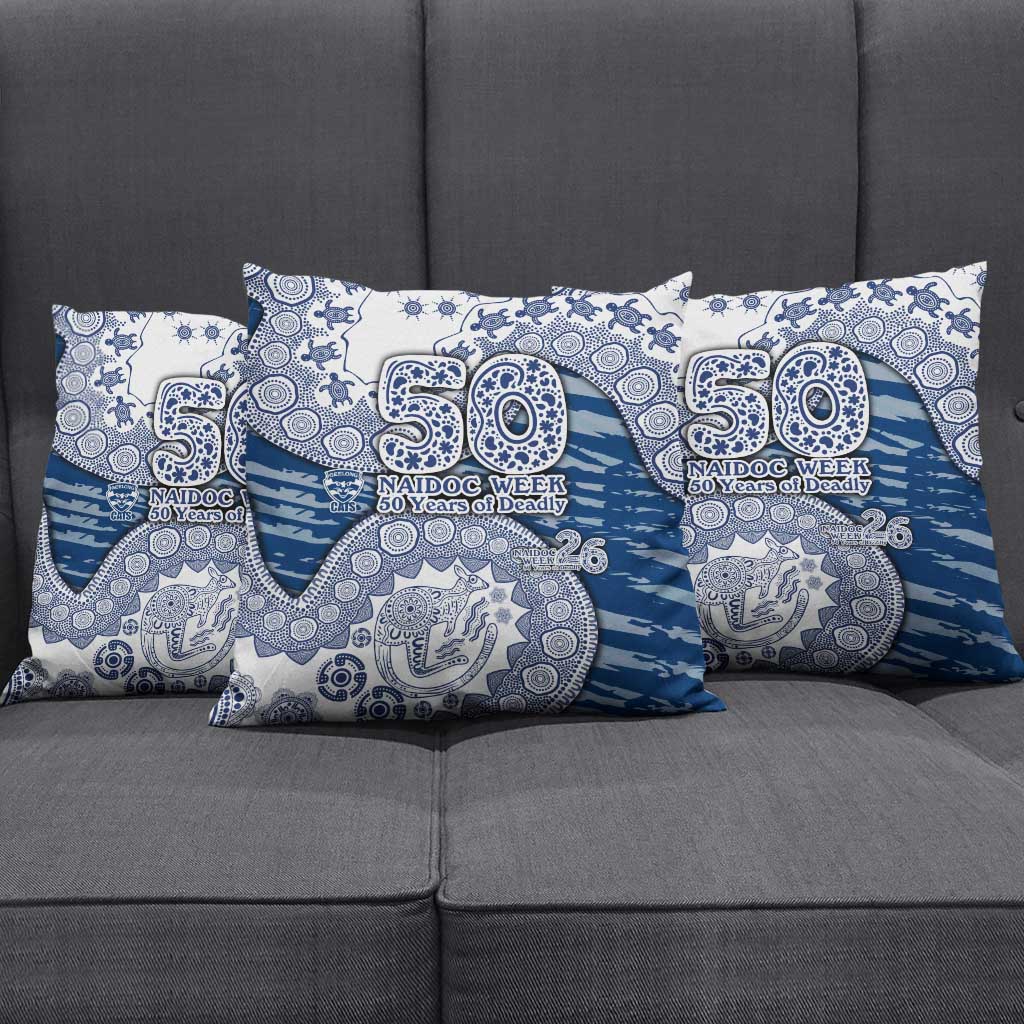 Geelong Cats NAIDOC Week 2026 Pillow Cover Australian Aboriginal Dot Art Dreamtime Pattern Style