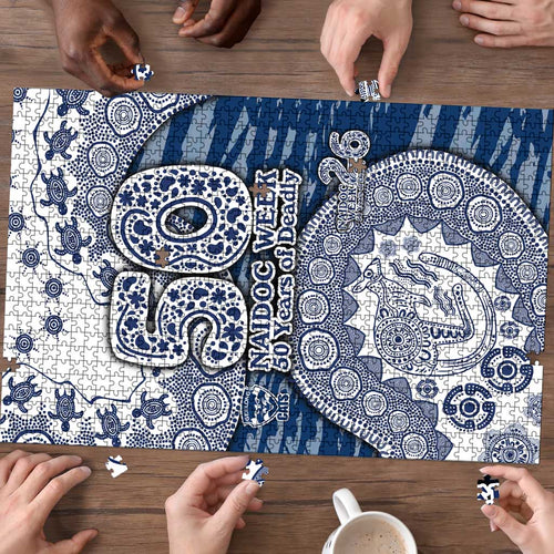 Geelong Cats NAIDOC Week 2026 Puzzle Australian Aboriginal Dot Art Dreamtime Pattern Style