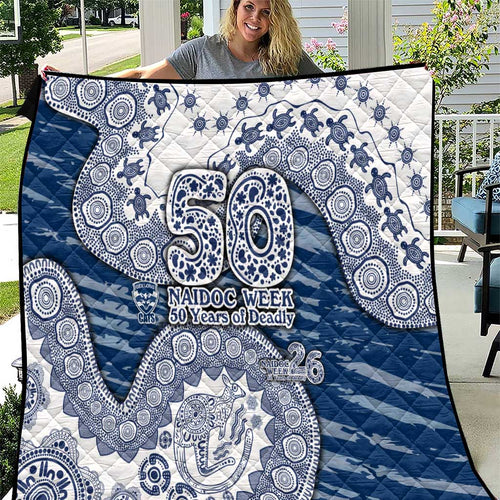 Geelong Cats NAIDOC Week 2026 Quilt Australian Aboriginal Dot Art Dreamtime Pattern Style