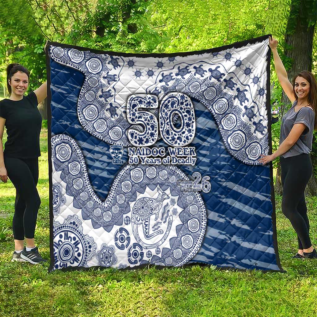 Geelong Cats NAIDOC Week 2026 Quilt Australian Aboriginal Dot Art Dreamtime Pattern Style
