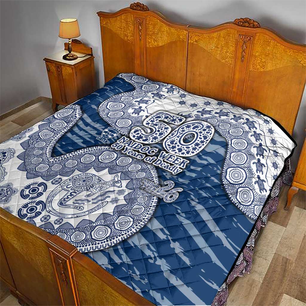 Geelong Cats NAIDOC Week 2026 Quilt Australian Aboriginal Dot Art Dreamtime Pattern Style