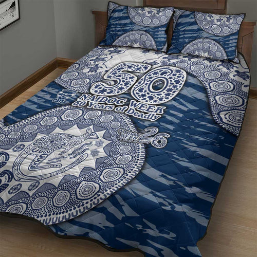 Geelong Cats NAIDOC Week 2026 Quilt Bed Set Australian Aboriginal Dot Art Dreamtime Pattern Style