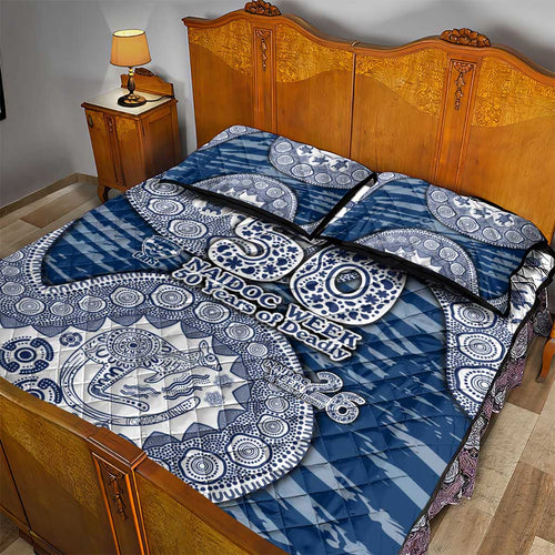 Geelong Cats NAIDOC Week 2026 Quilt Bed Set Australian Aboriginal Dot Art Dreamtime Pattern Style