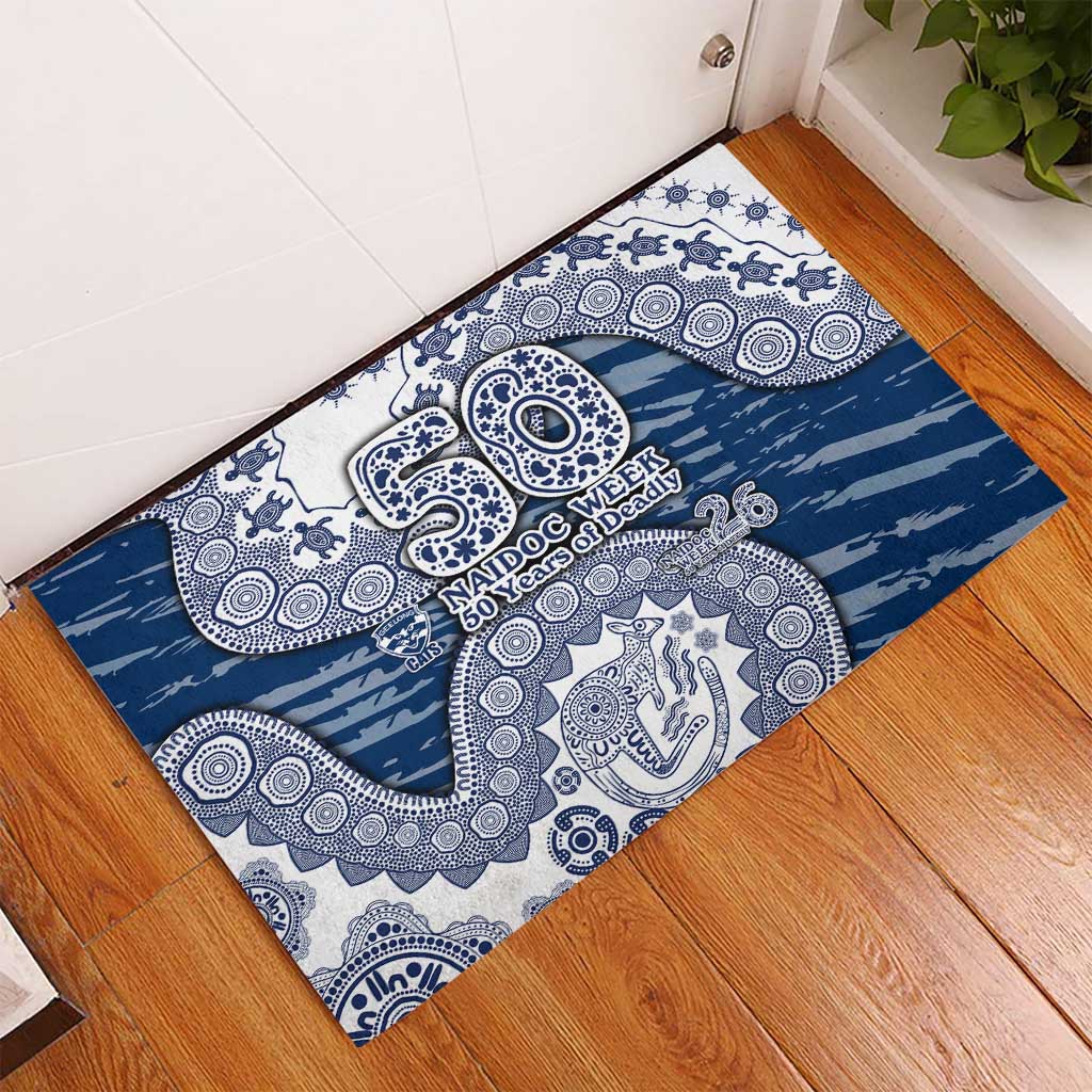 Geelong Cats NAIDOC Week 2026 Rubber Doormat Australian Aboriginal Dot Art Dreamtime Pattern Style