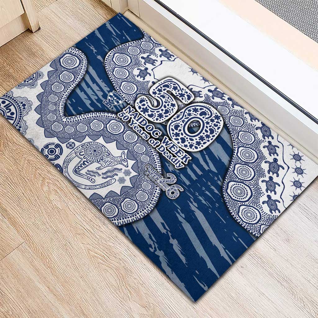 Geelong Cats NAIDOC Week 2026 Rubber Doormat Australian Aboriginal Dot Art Dreamtime Pattern Style