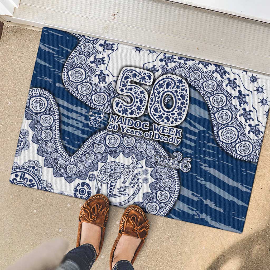 Geelong Cats NAIDOC Week 2026 Rubber Doormat Australian Aboriginal Dot Art Dreamtime Pattern Style