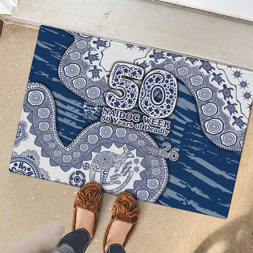 Geelong Cats NAIDOC Week 2026 Rubber Doormat Australian Aboriginal Dot Art Dreamtime Pattern Style