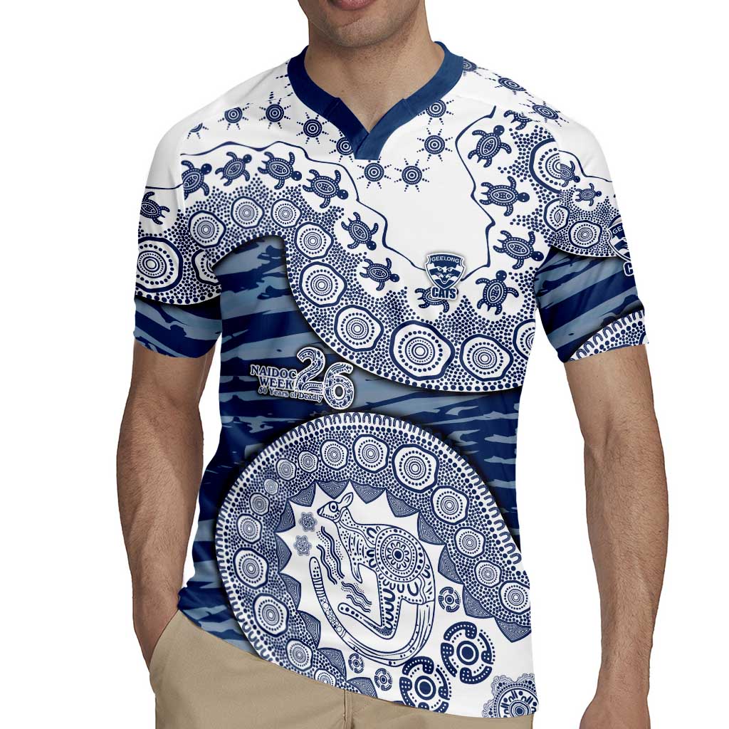 Geelong Cats NAIDOC Week 2026 Rugby Jersey Australian Aboriginal Dot Art Dreamtime Pattern Style