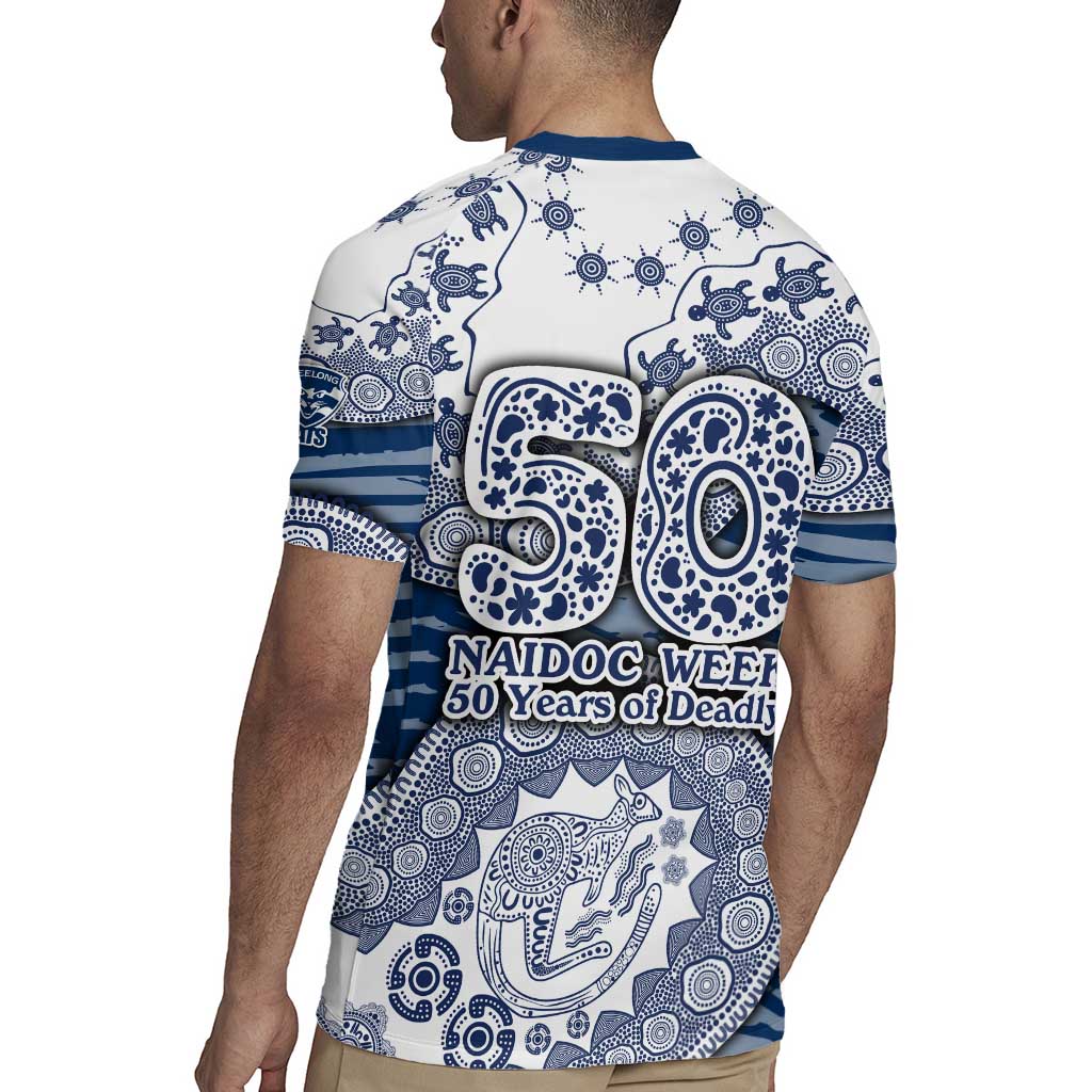 Geelong Cats NAIDOC Week 2026 Rugby Jersey Australian Aboriginal Dot Art Dreamtime Pattern Style