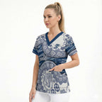Geelong Cats NAIDOC Week 2026 Scrub Top Australian Aboriginal Dot Art Dreamtime Pattern Style
