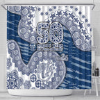 Geelong Cats NAIDOC Week 2026 Shower Curtain Australian Aboriginal Dot Art Dreamtime Pattern Style