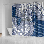 Geelong Cats NAIDOC Week 2026 Shower Curtain Australian Aboriginal Dot Art Dreamtime Pattern Style