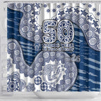 Geelong Cats NAIDOC Week 2026 Shower Curtain Australian Aboriginal Dot Art Dreamtime Pattern Style